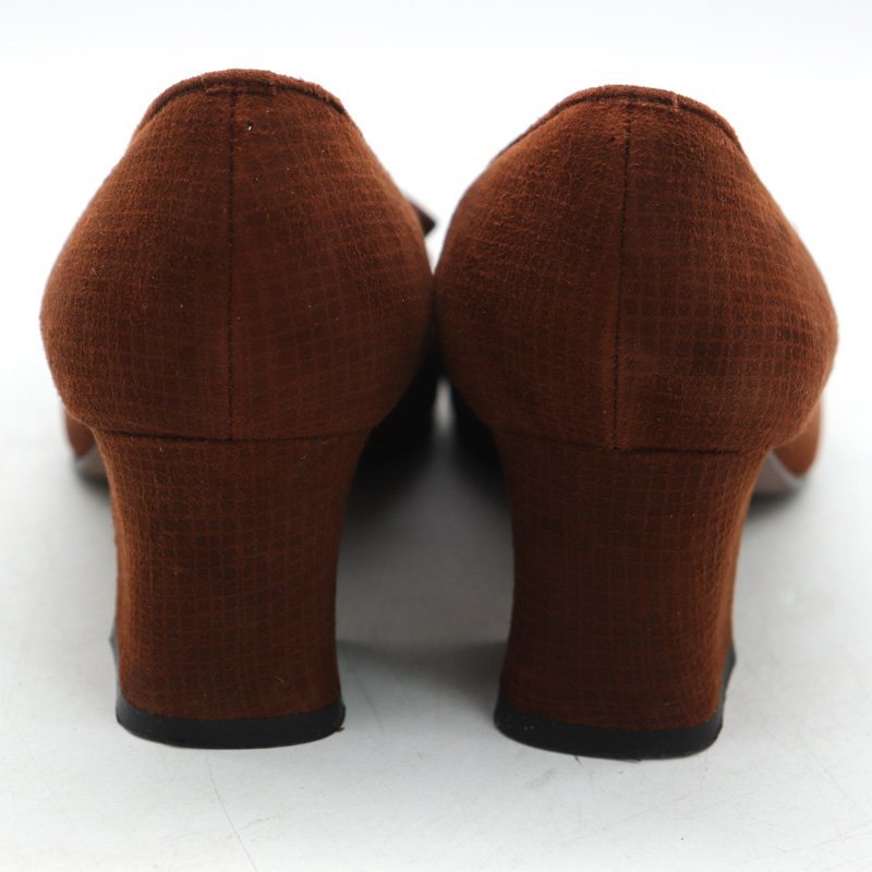 クリスチャンオジャール パンプス 美品 スクエアトゥ ブランド 靴 シューズ レディース 23.5cmサイズ ブラウン CHRISTIAN AUJARD_画像5
