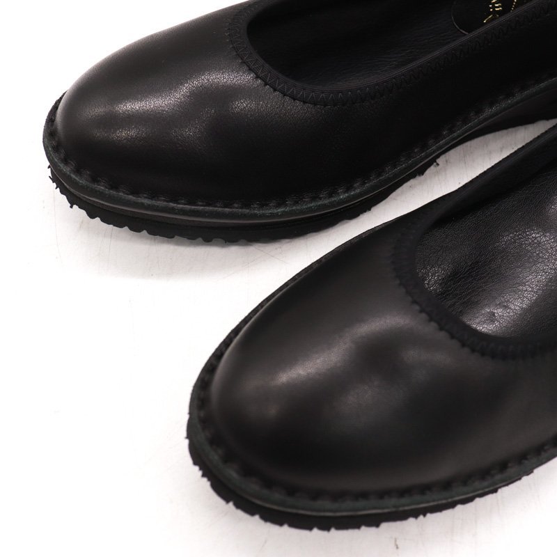 ドルチェ パンプス 未使用 レザー 3E 幅広 日本製 ブランド シューズ 靴 レディース 25.5cmサイズ ブラック Doruche_画像2