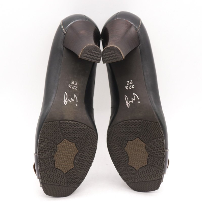 イング パンプス ベルト ステッチ 2E シューズ 靴 レディース 22.5サイズ ブラック ing_画像6