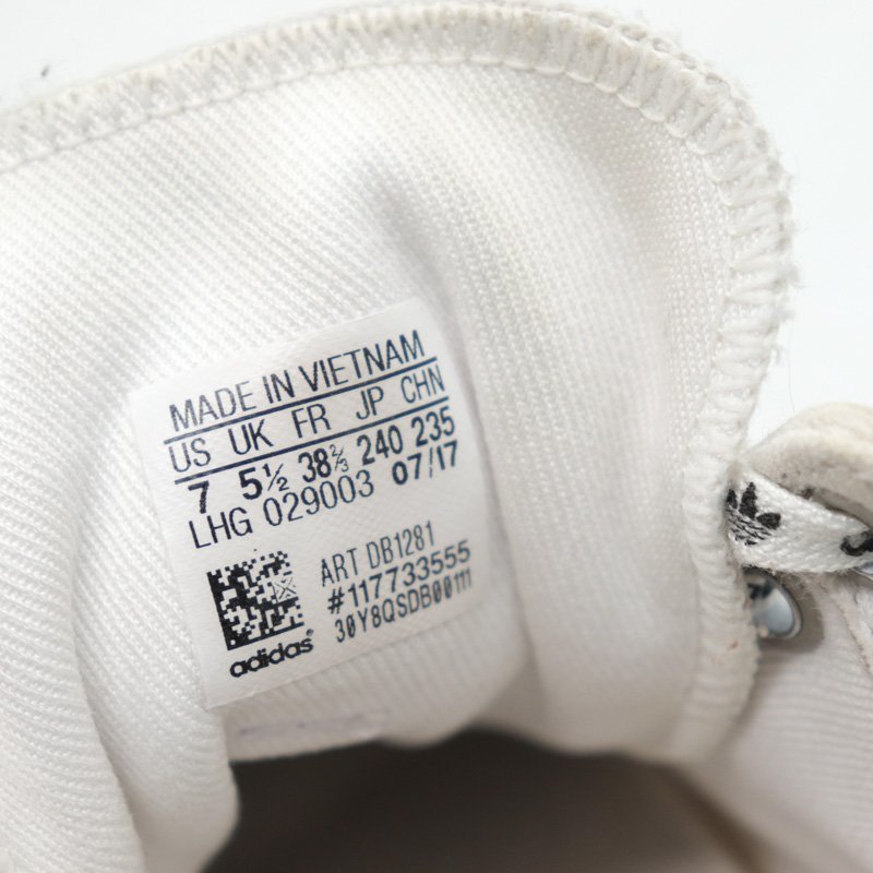 アディダス インヒールスニーカー コートバンテージヒール グラフィック シューズ 靴 レディース 24cmサイズ ホワイト adidas_画像4