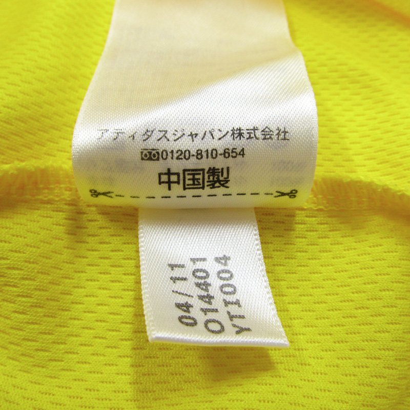 アディダス 半袖Tシャツ ロゴT サッカーウエア クライマライト キッズ 男の子用 150サイズ イエロー adidas_画像5