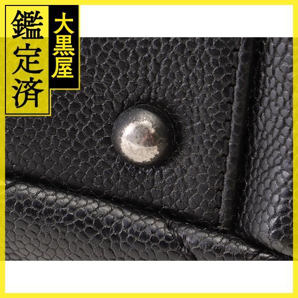 CHANEL Chanel сумка matelasse цепь плечо большая сумка черный серебряный металлические принадлежности черная икра 18 номер шт. [433]