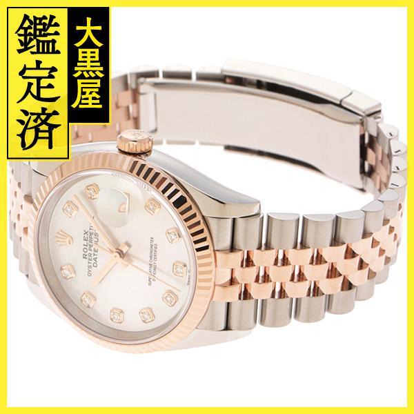 2021年11月正規品 ロレックス 腕時計 デイトジャスト36 116231NG スチール／ピンクゴールド シェル文字盤 自動巻き【472】_画像3