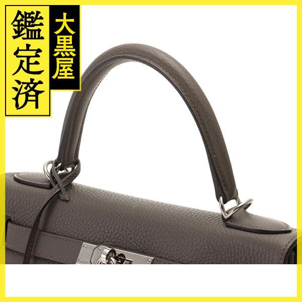 HERMES　エルメス　ケリー28 　エタン　SV　内縫い　トゴ　X刻印（2016年頃製造）【431】2143000675194_画像4