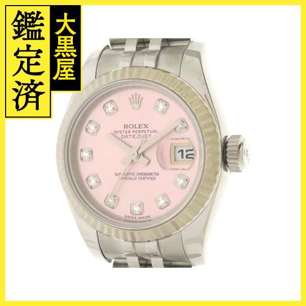 ROLEX　ロレックス　デイトジャスト　179174G　レディース　ホワイトゴールド　ステンレス　シャンパンピンク　【431】_画像1