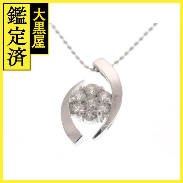 JEWELRY ノンブランド ジュエリー ネックレス K18 ホワイトゴールド ダイヤモンド 0.30カラット 2.2g【473】_画像1