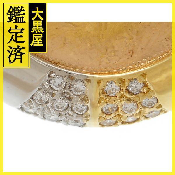 JEWELRY　貴金属・宝石　ペンダントトップ　金貨　コイン　K18/AU900　ゴールド　ダイヤモンド　11.9g　【200】_画像6