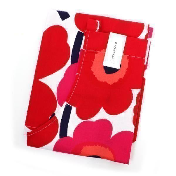 《マリメッコmarimekko／新品》PIENI UNIKKO APRONピエニ ウニッコ エプロン／064161 001／ホワイト/レッドMR000690_画像2