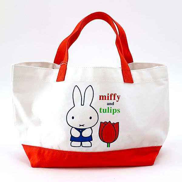 miffy ミッフィー ランチトート (チューリップ・レッド) ミニ トートバッグ ランチバッグ ミニトート バッグ ディック・ブルーナ_画像1
