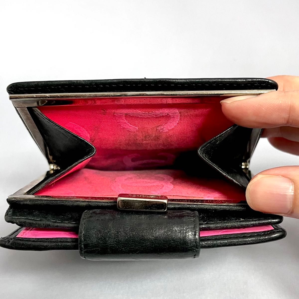 CHANEL シャネル カンボンライン 折り財布 がま口 ココマーク ブラック 二つ折り財布 ウォレット