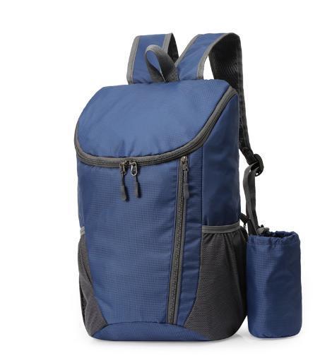 大容量折りたたみバッグ　軽量防水　アウトドアバッグ　旅行スポーツバック ブルー