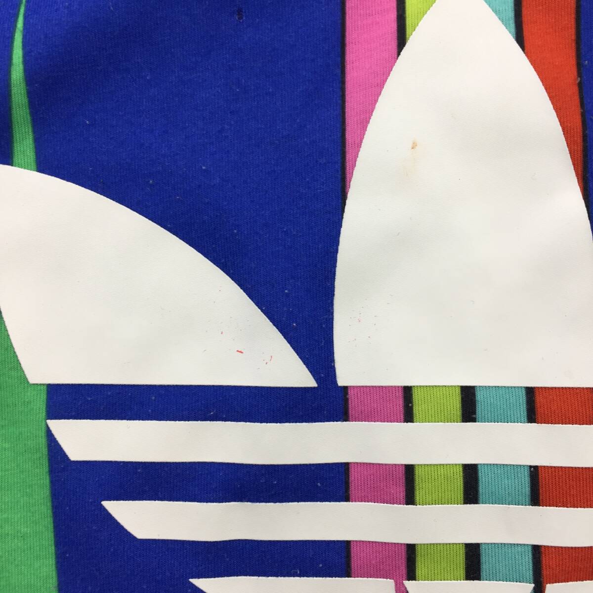 adidas アディダス 半袖Tシャツ プリント メンズ ブルー 青 Lサイズ_画像8