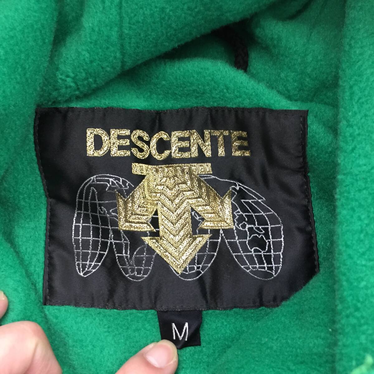 DESCENTE デサント ジャンバー ワンポイント メンズ グリーン 緑 Mサイズ_画像6