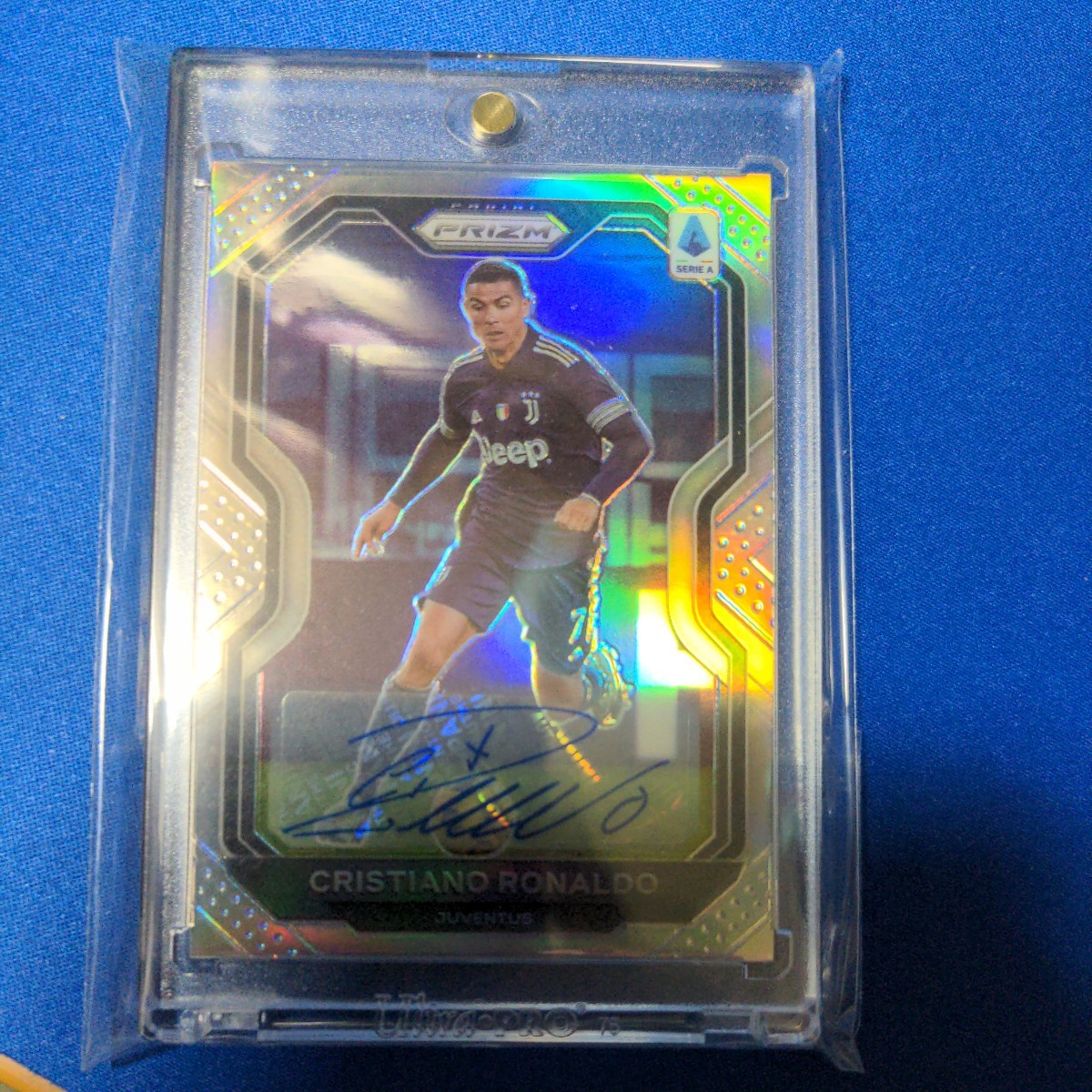2020-21 Panini Chronicles Juventus Cristiano Ronaldo Prizm Serie A Autographs 19/25 クリスティアーノ・ロナウド 直筆サイン
