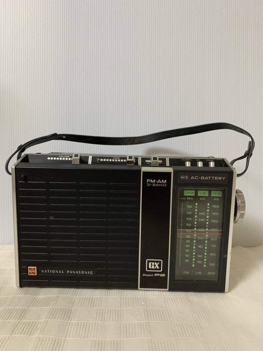 National Panasonic RF-859LBナショナル パナソニック FM-AM 3BAND ラジオ/部品取り用/パーツ状態 動作未確認/小傷金属錆黴汚れ等/ジャンク