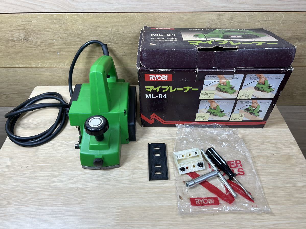 【工具】電気カンナ ML-84［RYOBI］リョービ マイプレーナー 電動カンナ 電動工具 動作品 中古 現状品B32_画像1