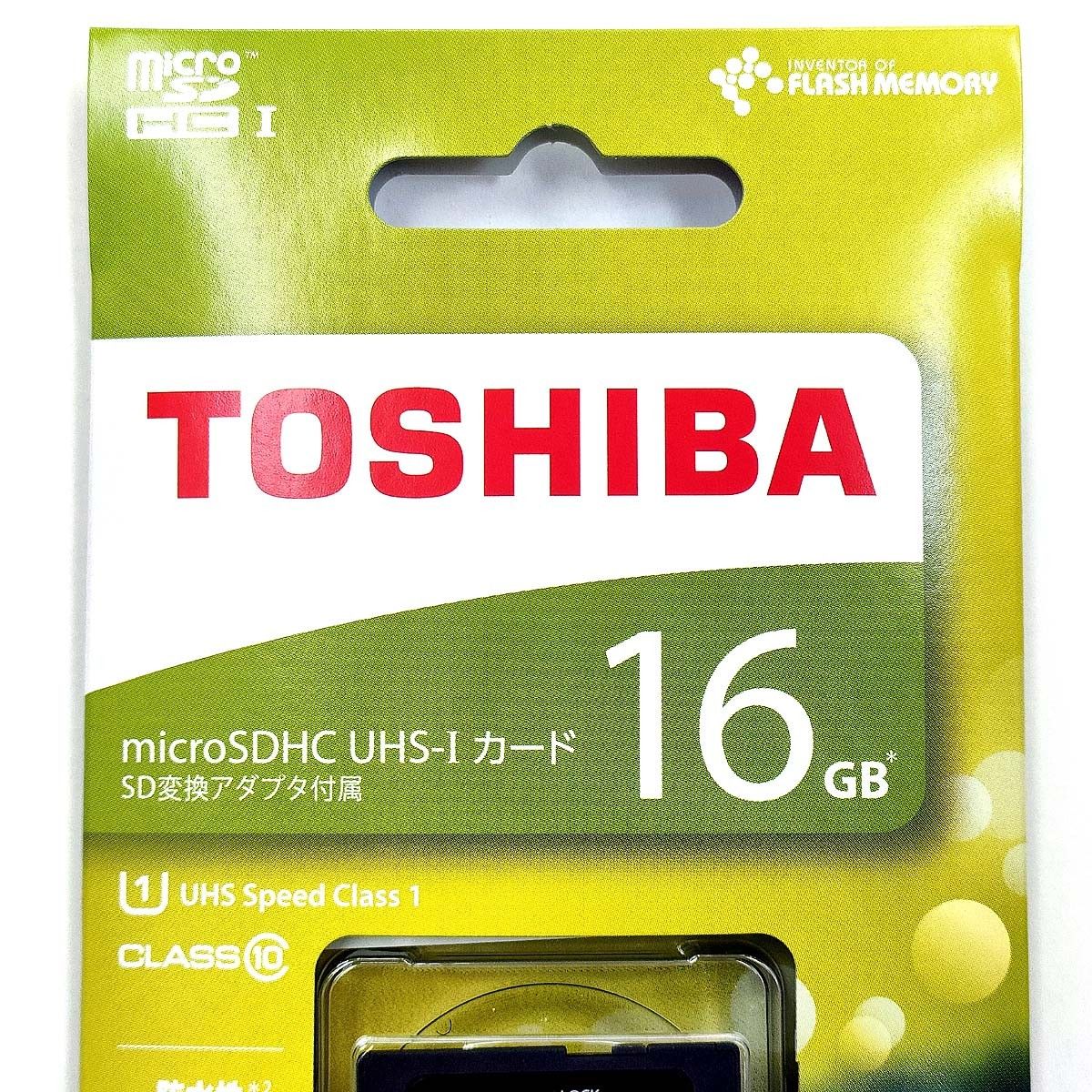 microSDHCカード【16GB】CLASS10 東芝 TOSHIBA MSDAR40N16G UHS-I 変換アダプタ付 新品