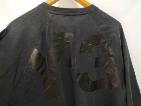 Y-3 ワイスリー Yohji Yamamoto 黒 ブラック ラグランスリーブ Tシャツ バックプリントロゴ XLサイズ_画像2