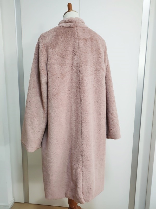 alcali щелочь мех длинное пальто потускнение розовый серия вместе ткань muffler имеется .... нежный Melrose 