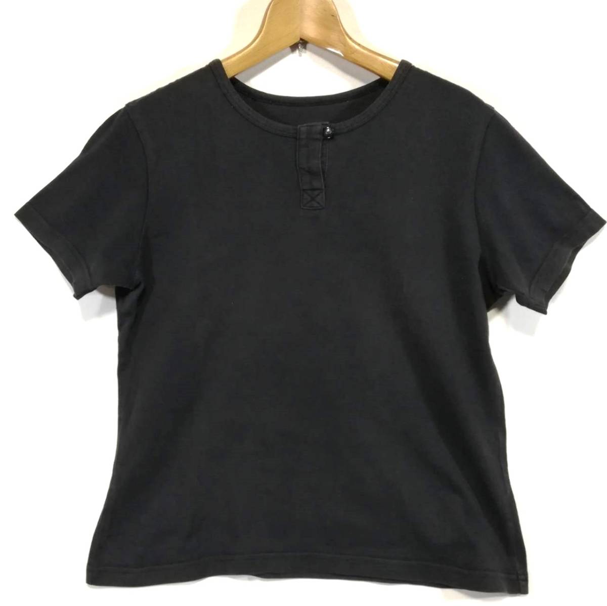 ヒロコビス HIROKO BIS Tシャツ ブラック 半袖 M～L相当　204_画像1
