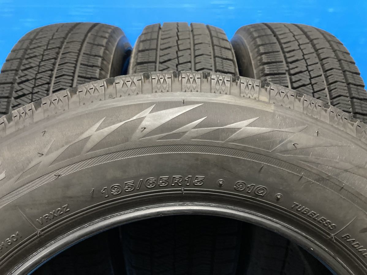 195/65R15 (91Q) ブリヂストン BLIZZAK VRX2 スタッドレス 中古4本 2021年製 バリ山　BS 195/65/15_画像8