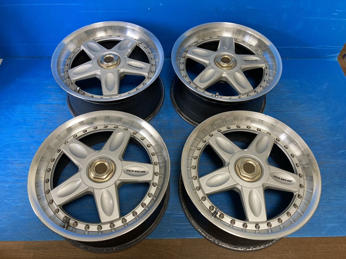 レイズ RAYS VOLK RACING CV-PRO 17インチ 17x7.5JJ +32 8.5JJ +38 114.3/4H 中古4本 希少 深リム 3ピース 当時物_画像1