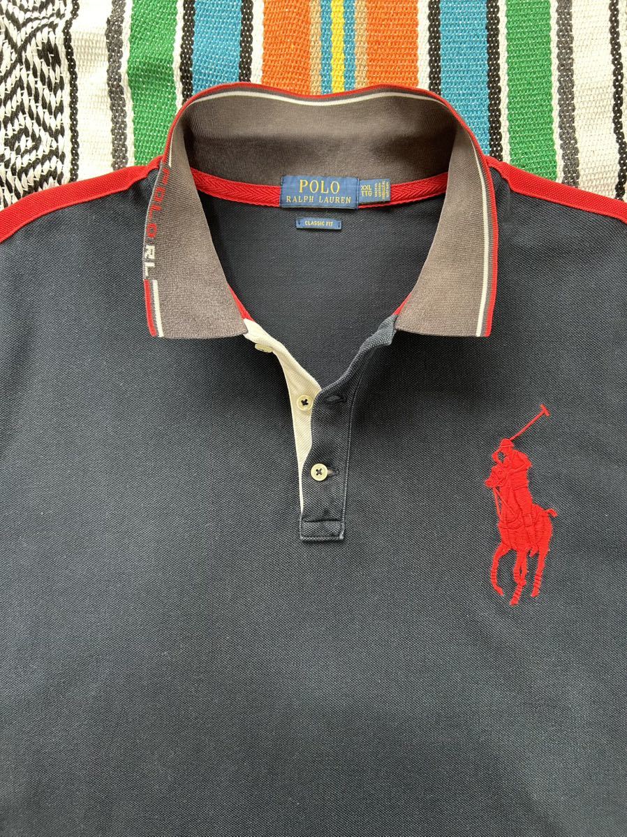 送料無料 ポロ ラルフローレン ポロシャツ XXL ビッグポニー ネイビー クラシックフィット ルーズシルエット 半袖 Polo Ralph Lauren RRL_画像7