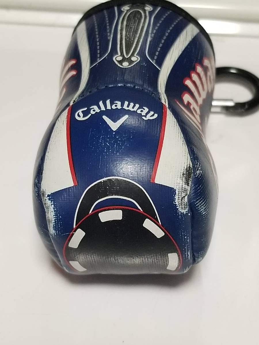  CALLAWAY ゴルフ バッグ モチーフ ボールケース ネイビー ブルー 青 合成皮革_画像6