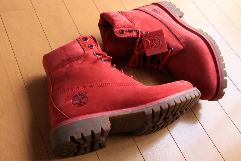 美品希少　Timberland｜レッドヌバックブーツ赤　レッド　7.5w　25.5㎝　ティンバーランド_画像4