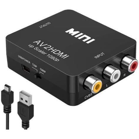 AV to HDMI 変換 コンバーター rca to hdmi av変換 アダプター アナログ/コンポジット/三色/ビデオ端子 hdmi 変換ケーブル 3色rca/av変換_画像1