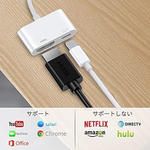 iPhone HDMI変換ケーブル 簡単に転送 遅延なし HDMI 変換ケーブル 設定不要 iOS最新対応 1080P iPhone 14 Pro/14/14 Pro Max/12/X/11対応_画像4