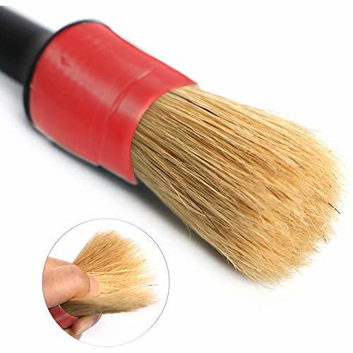  car wash brush 5 pcs set 100% pig wool wheel engine ti tail brush parts cleaning brush wheel brush trim . emblem etc. small 