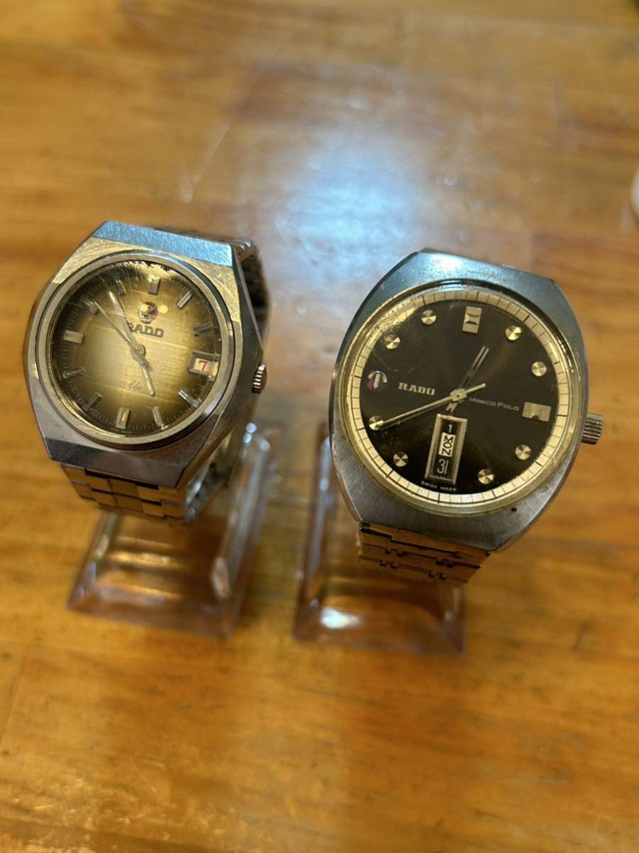 RADO ラドー water sealed メンズ 腕時計 自動巻き marco polo と　alex 稼働品 2点セット_画像1