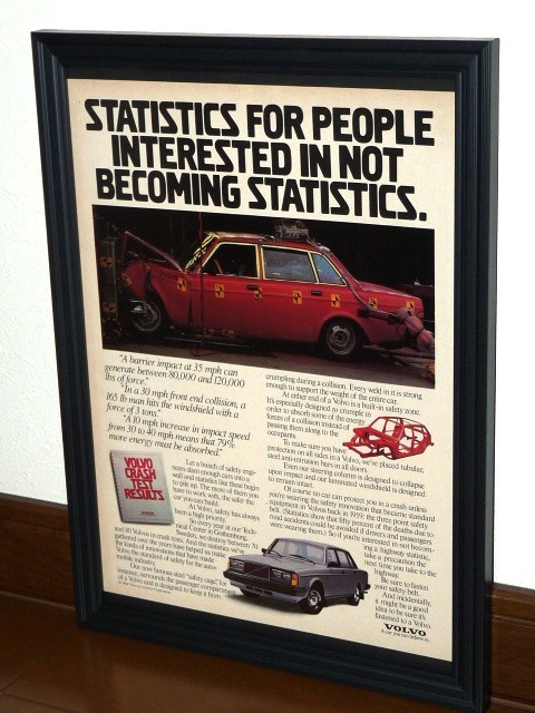 1985 year USA 80s vintage foreign book magazine advertisement frame goods Volvo 240 Volvo (A4size) / for searching store garage signboard display AD equipment ornament 