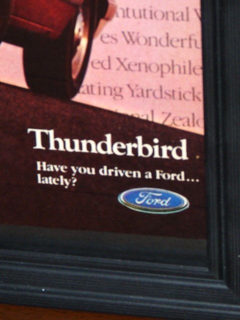 1985年 USA 80s 洋書雑誌広告 額装品 Ford Thunderbird フォード サンダーバード (A4size) / 検索用 店舗 ガレージ 看板 ディスプレイ AD_画像4