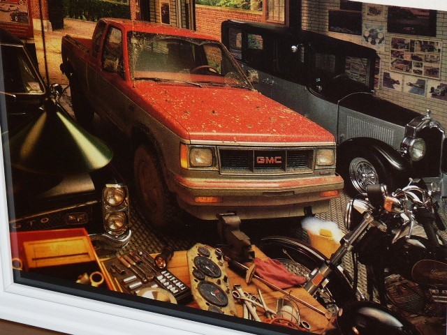 1985年 USA 洋書雑誌広告 額装品 GMC S15 S-15 (A4size) /検索用 Chevy S10 S-10 シボレー トラック 店舗 ガレージ ディスプレイ 看板 装飾_画像3