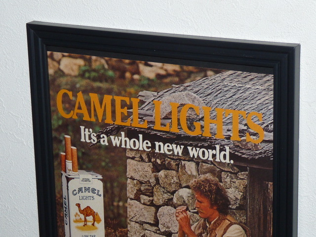 1985年 USA vintage 洋書雑誌広告 額装品 Camel Lights キャメル ライト (A4size) / 検索用 店舗 ガレージ ディスプレイ 看板 装飾 AD_画像2