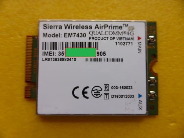 PC部品 M.2規格 4G-LTEモジュールと専用アンテナ Sierra Wireless EM7430 W827_画像1