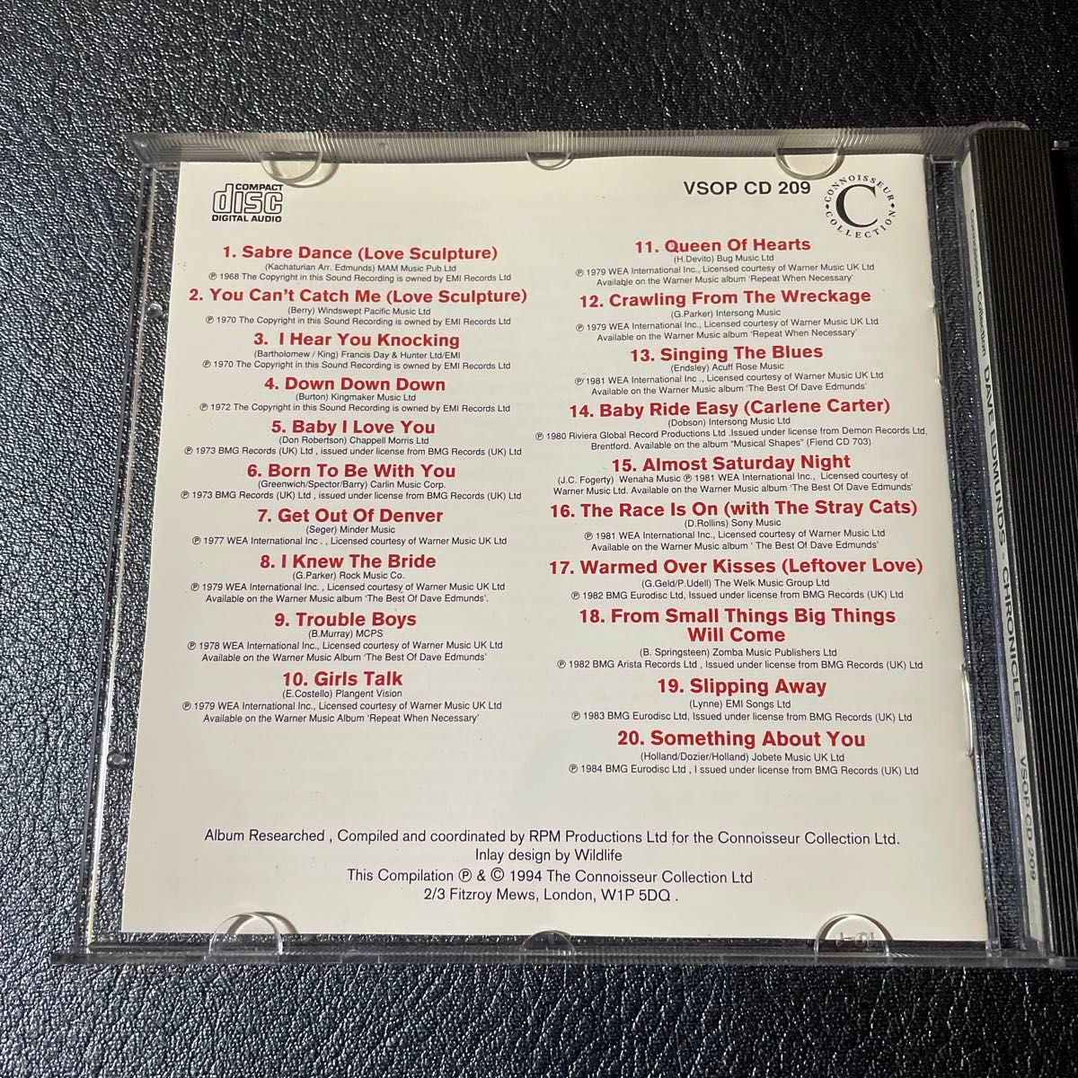 1994年発売UK盤『Chronicles：Dave Edmunds』 美品！