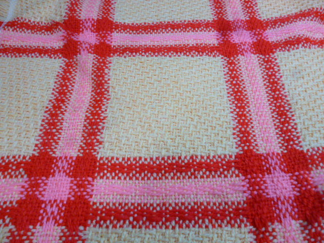  Showa Retro kotatsu topping beige red pink antique interior display cover handicrafts remake cloth fabric 