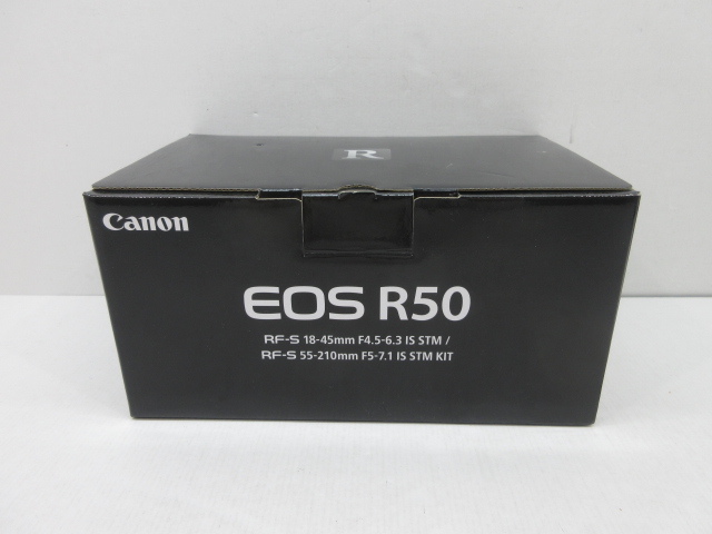 n74582-ty 未使用★Canon キャノン ミラーレス一眼 EOS R50 ダブルズームキット ホワイト [099-240210]_画像1