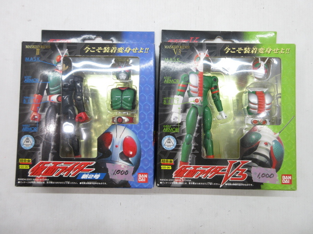 n74966-ty ジャンク★9個 超合金 装着変身 仮面ライダークウガ1 ライダー＆モンスターシリーズ ナイト他 アギト 新2号 V3 等 [061-240229]_画像4