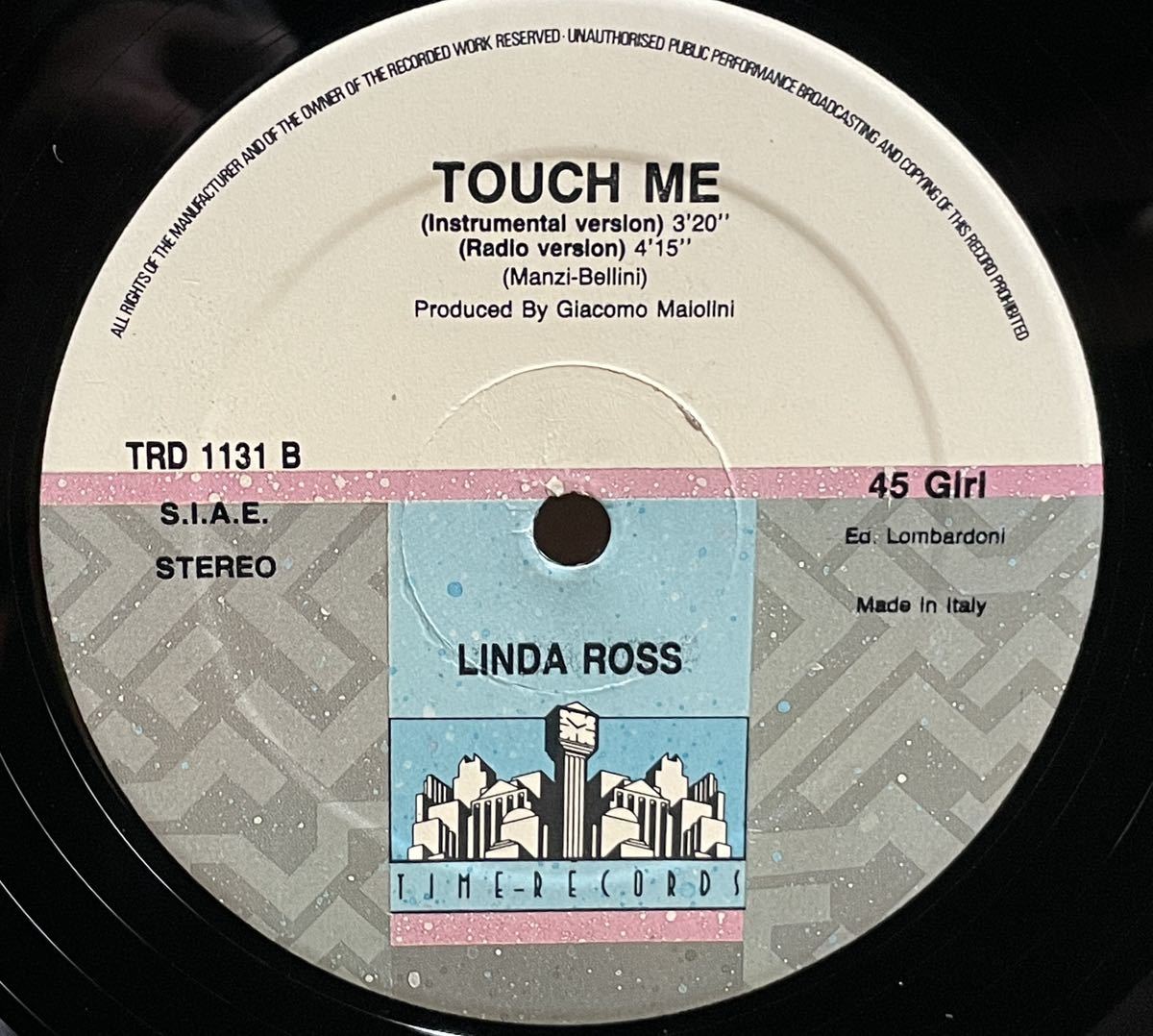 LINDA ROSS / TOUCH ME 中古盤12インチの画像2