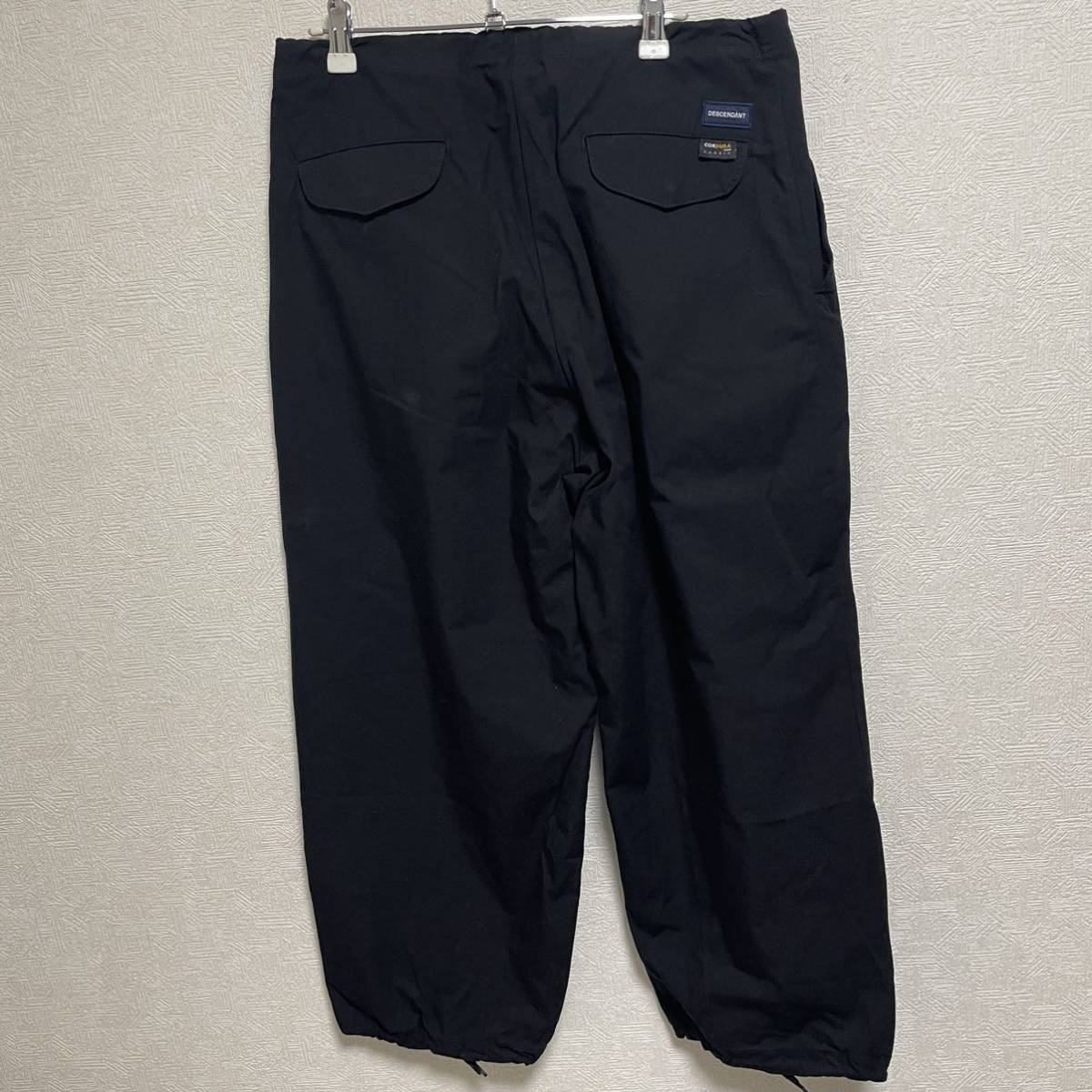 新品未使用　descendant ディセンダント　SMOCK OXFORD TROUSERS CORDURA パンツ　イージーパンツ　黒_画像3