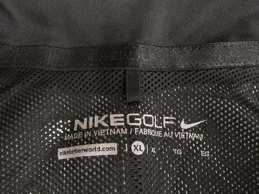 k6296：ナイキ NIKE GOLF レディース プルオーバージャケット XL ハーフジップ ウィンドジャケット/ブルゾン/ゴルフウェア 黒：5の画像3