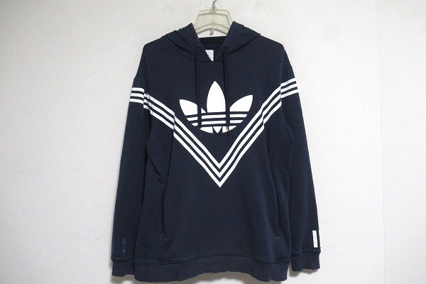 N6600:adidas × White Mountaineering（アディダス×ホワイトマウンテニアリング）ジャージスウェットパーカー/紺/M：5_画像1