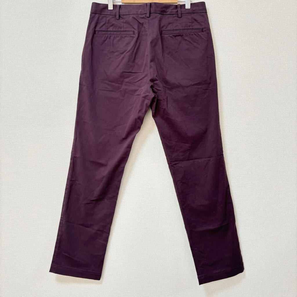 【UNIQLO】ユニクロ チノパン 紫 パープル スリムフィットチノ ストレッチ ポケット 上品 綿混 コットン メンズ サイズW82㎝/Y3344 SS_画像2