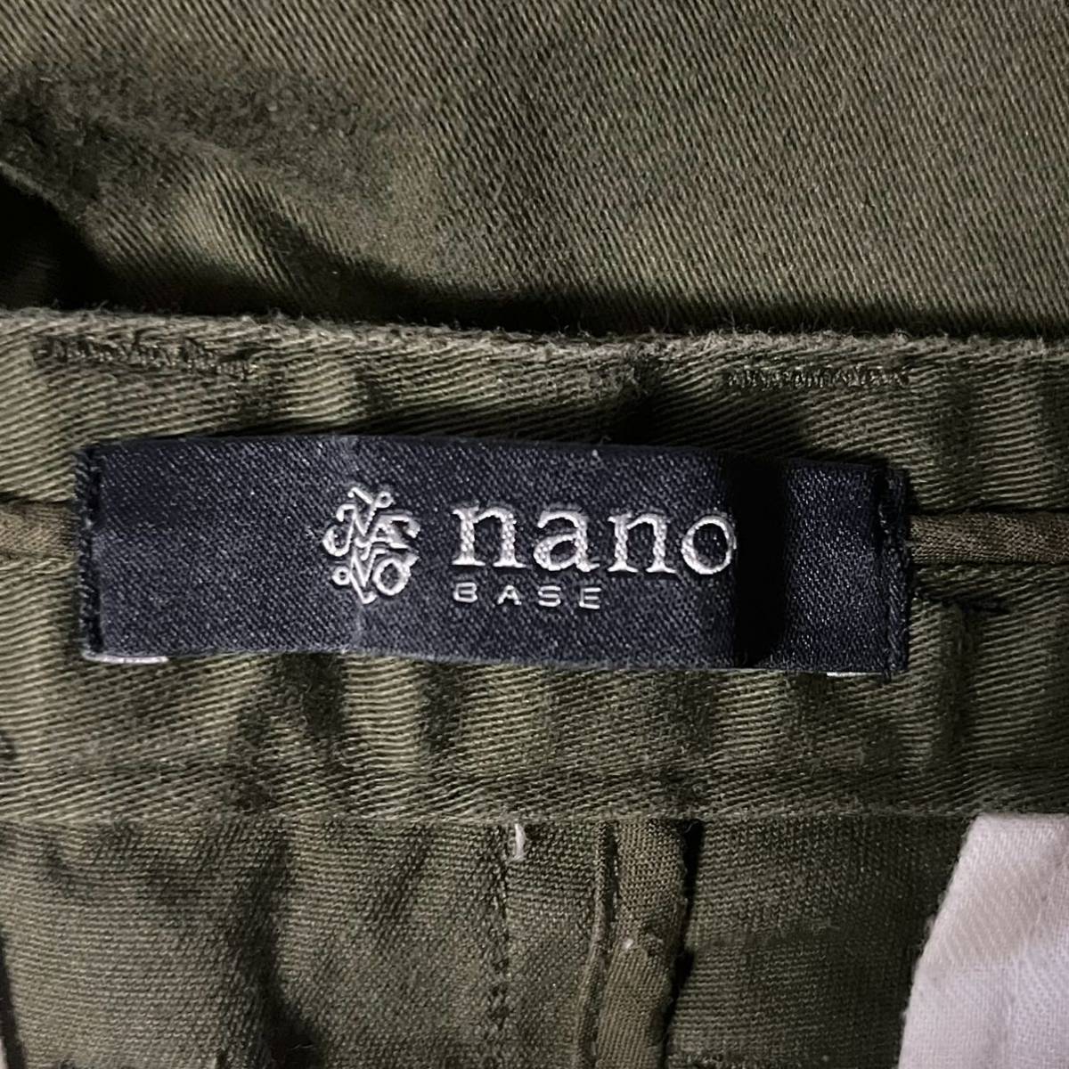【nano BASE】ナノベース ナノユニバース パンツ チノパン シンプル カジュアル 着回し 日常 お出かけ 春 カーキ メンズ サイズM/Y3527NN_画像8