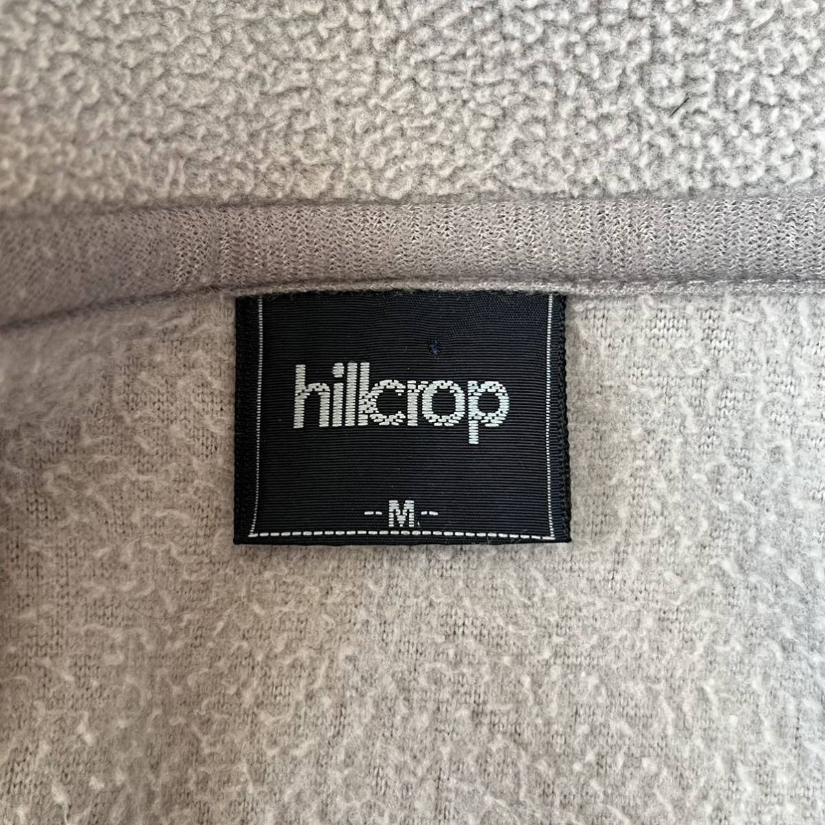 【hill crop】ヒルクロップ フリースジャケット ジップアップ シンプル カジュアル デイリー アウトドア ライトグレー メンズM/Y3727YY_画像8