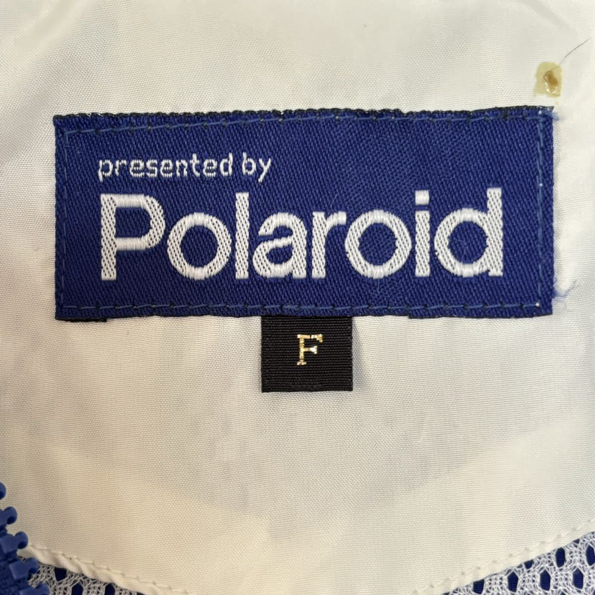 【Polaroid】ポラロイド ジャンパー ブルゾン ブルー 青 ジップアップ バックプリント 裏地 メッシュ ポケット メンズ サイズF/Y3685 SS_画像8